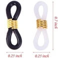thumbnail image 2 of 20 Pieces Eyeglass Chain Ends Adjustable Rubber Spectacle End Connectors for Eye Glasses Holder Necklace Chain, 2 of 2