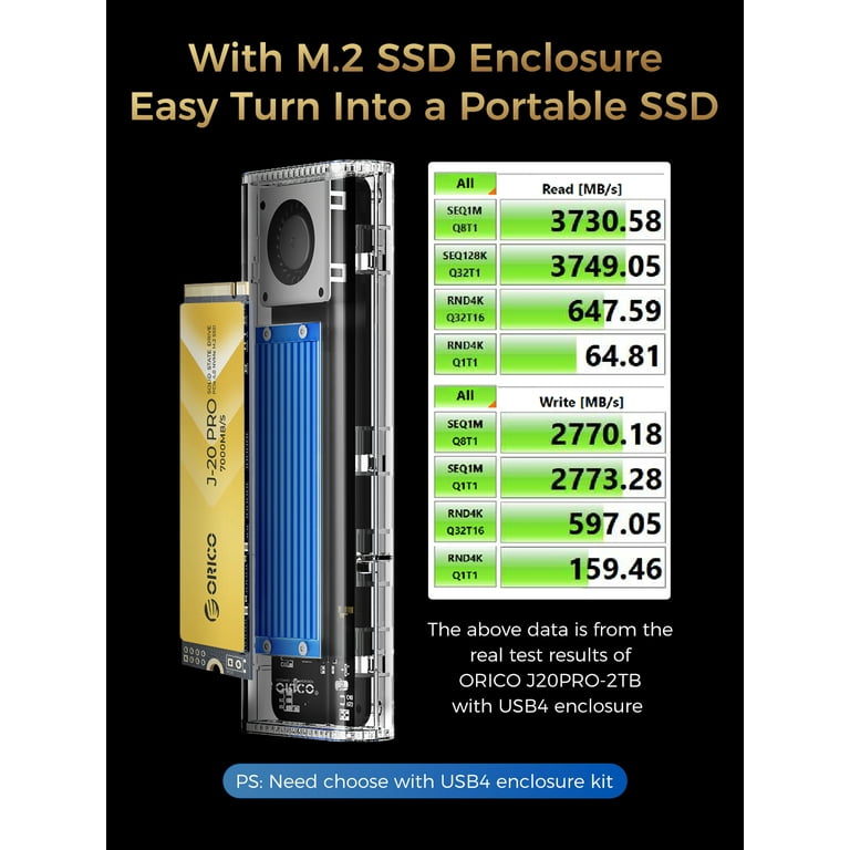 オリコNVMe ssdエンクロージャー、ssd1tbセット 40Gb 【公式通販】