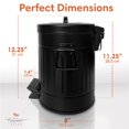thumbnail image 6 of Autumn Alley Black Metal Farmhouse Pedal Garbage Can - Modern Farmhouse Bathroom Accessories, 6 of 10