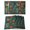 Dark Green Dark Orange, variant on Orange Green Spring Floral Placemats Set of 8, Vintage Botanical Summer Flower Placemats for Dining Table, Place Mats for Kitchen Tabletop, Waterproof Wipeable Dining Table Mats Set
