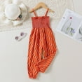 thumbnail image 2 of Otqutp Children Pull On Joggers Baby Girls Suspender Wide Legged Jumpsuit Love Print Waist Hugging Camisole Jumpsuit 2-7Years, 2 of 7