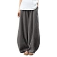 thumbnail image 1 of Pantalones sueltos de mujer Piernas anchas con bolsillos Pantalones holgados de meditación de g Irfora Pantalones de mujer, 1 of 7