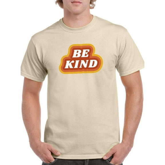 Be Kind Retro Slogan T-Shirt Men -Smartprints Designs, Male Small