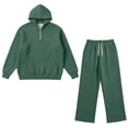 thumbnail image 7 of RMGVDSD Boys Clothes 2 Piece Fashion Fall Outfits Quarter Zip Hoodie Sweatshirts Wide Leg Sweatpants Solid Color Sweatsuit Sets With Pockets 12-13 Years, 7 of 7