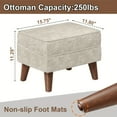 thumbnail image 5 of [Adjustable Ottoman Foot Rest] Ottoman Foot Rest, Footstool Ottoman With Adjustable Cover, Modern Foot Stool, Ottoman With Storage For Living Room, Bedroom, Dorm, 5 of 12
