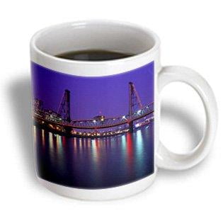 3dRose Hawthorne Bridge, Willamette River Portland, Oregon - US38 JMI0673 - Janis Miglavs, Ceramic Mug, 15-ounce