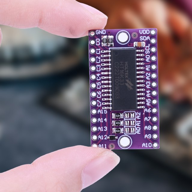 Placa Del Módulo De Control De Unidad De Matriz De Puntos Led Placa de desarrollo de controlador de tubo Digital HT16K33, módulo de pantalla LED de matriz de puntos 16x8