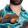 thumbnail image 5 of Platypus Men's Short Sleeve Casual Printed Button Down Beach Shirts - Summer Fashion Tops, 5 of 6