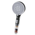 thumbnail image 4 of 5-Settings Filtered Shower Head with Pressure Boost Rainfall Spray High Flow Water Saving Design Easy Install ABS Material Universal Fit for Bathroom Kitchen Garden Hose, 4 of 9