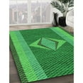 thumbnail image 3 of Ahgly Company Machine Washable Indoor Round Transitional Green Area Rugs, 4' Round, 3 of 7