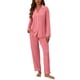 thumbnail image 1 of Conjunto de pijama ZMJ Pink para mujer, camisa de manga larga y pantalones XL, 1 of 9