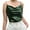 Cowl Neck Green, variant on NeedBo Women's Silk Satin Tank Top V-Neck Camisole Sleeveless Loose Blouse Tank Shirt Spaghetti Strap XS-3XL