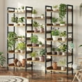 thumbnail image 3 of Garvee Bookshelf 5 Tiers, Triple Bookcase with Open Display Shelves, Industrial Wide Bookshelf with Metal Frame for Living Room, Office, 3 of 7