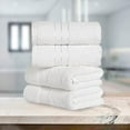 thumbnail image 5 of Elegant Comfort 4-Pack Hand Towels Set - Three Line Popcorn Design, Hotel Quality, 16 x 28 Inches, 100% Turkish Cotton, Soft, Quick-Drying, Highly Absorbent - White, 5 of 5