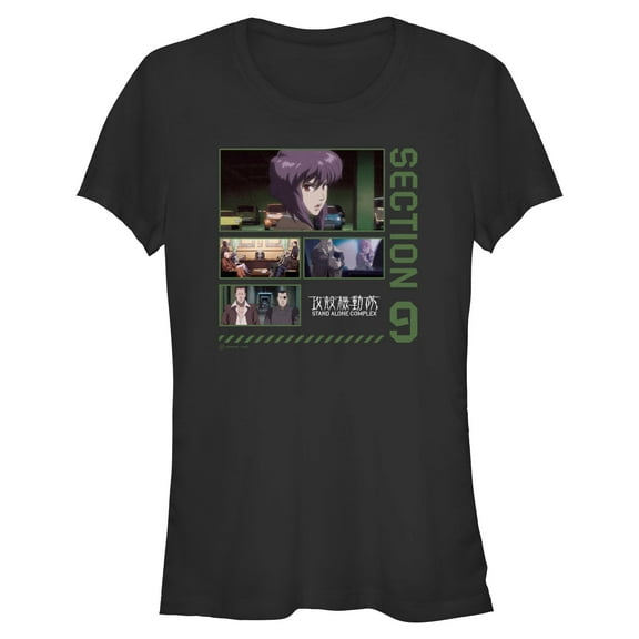 Juniors Ghost in the Shell Stand Alone Complex Section 9 Collage T Shirt