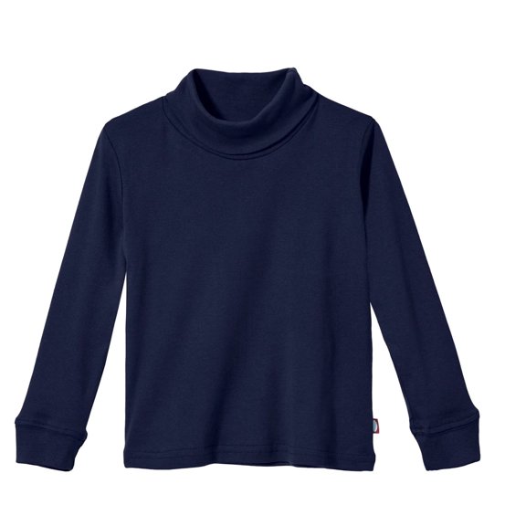 Boys and Girls Soft Cotton Turtleneck | Navy