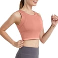 thumbnail image 2 of Lixiuxyad Women's Solid Color Sports Bra Yoga Bra Vest Suspender,Bras for Women Orange XXL, 2 of 7