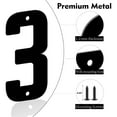 thumbnail image 5 of 4 Inch House Numbers Letters, Black House Address Letters, Outdoor Mailbox Numbers, Modern Metal Address Number Letter for Homes, Apartments, Farms, Outside (G), 5 of 5