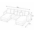 thumbnail image 2 of Sala Esquinera Modular en U El Bazar Store Oslo Lino Gris plata 160x290x160 cm 3 Piezas, 2 of 2
