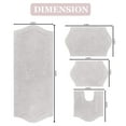 thumbnail image 4 of Home Weavers Waterford Collection 100% Cotton Non-Slip Bathroom Rug Set Machine Washable Bathroom Rug, Bath Rug, U Shaped Contour, Runner, Light Gray Color 4 Piece Bath Rug set, 4 of 8