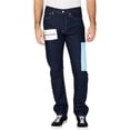 thumbnail image 1 of Calvin Klein Mens Logo Print Straight Leg Jeans, Blue, 33W x 32L, 1 of 1