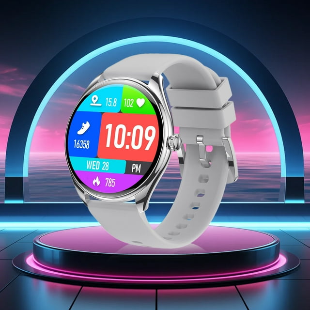 Montre Intelligente Portable Multifonction Écran Rond Hd Charge Magnétique Sans Fil Cadran Personnalisé Enregistrement de Mouvement Étanchéité Ip68 Lecture de Musique Bluetooth Montres Intelligentes pour Femmes