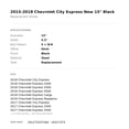 thumbnail image 4 of 2015-2018 Chevrolet City Express New 15" Black Replacement Wheel Rim, 4 of 4