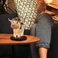 thumbnail image 3 of Joernso Vintage Cow Table Lamp USB Operated Living Room Bedroom Nightstand Bedside Yak Animal Night Light Desk Decoration Birthday Gift, 3 of 7