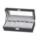 thumbnail image 4 of Caja de almacenamiento para relojes, caja para relojes con capacidad para 6 relojes, organizador de relojes para hombres y mujeres, relojes, collares,, 4 of 10