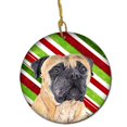 thumbnail image 1 of Mastiff Candy Cane Holiday Christmas Ceramic Ornament, 1 of 1