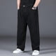 thumbnail image 1 of Jwl-oversized Black Jeans Mens Plus Size Denim Pants Husband Breathable Loose Trousers Men Streetwear Baggy Jeans Casual Pants, 1 of 5