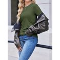 thumbnail image 6 of Weardear 3 Pack Maternity Shirts Ruched Side Long Sleeve Pregnancy Basic T-Shirt Casual Round Neck Pregnant Tops, 6 of 6