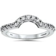thumbnail image 1 of Bague de Protection Incrustée de Diamants 1/4ct en Or Blanc 14k, 1 of 4