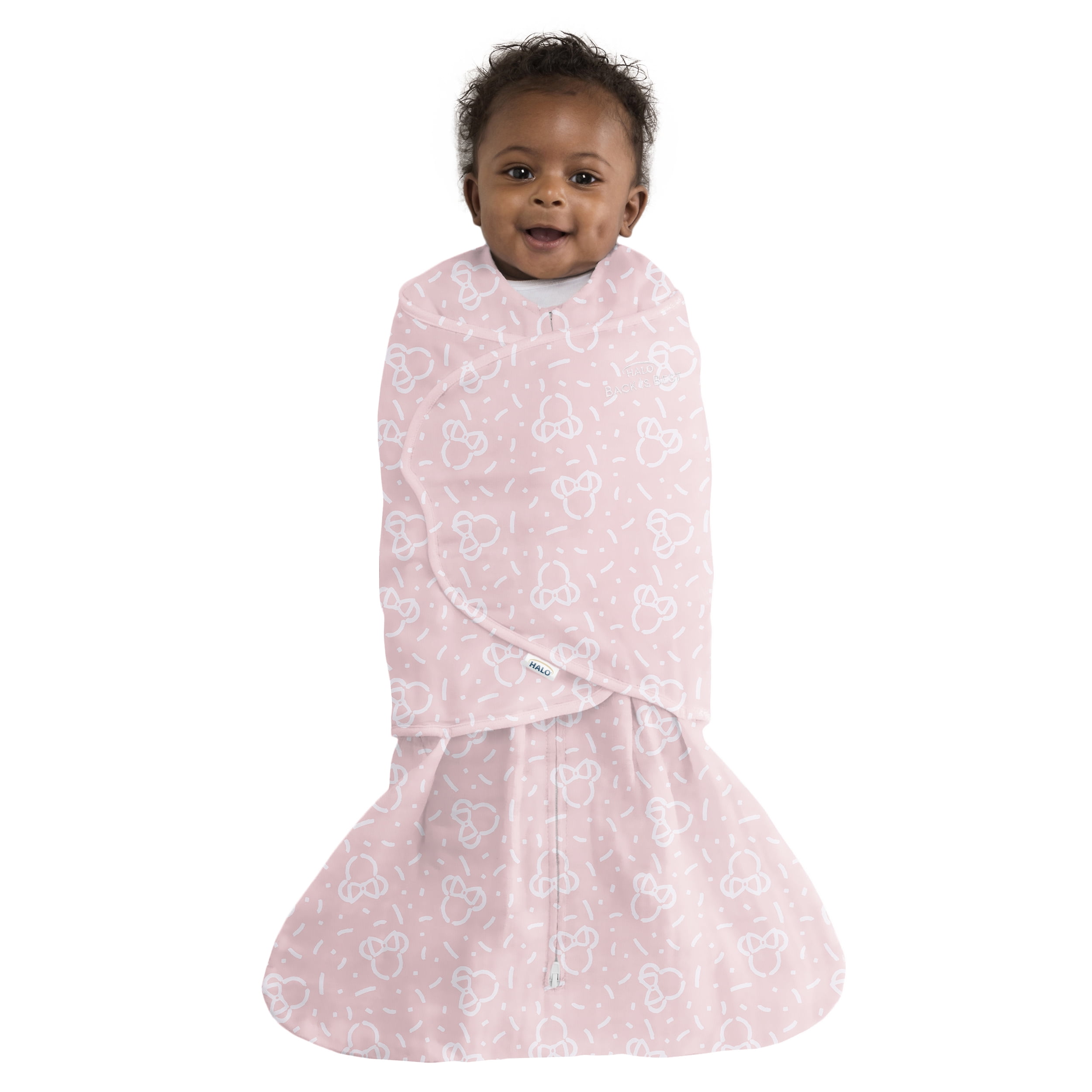 HALO® Sleepsack® x Disney Baby Wearable Blanket, 100% Cotton, Confetti Minnie Pink, Toddler Girls, Large, 12-18 Months