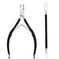 thumbnail image 4 of 2 Pcs/set Cuticle Remover Stainless Steel Cuticle Nipper With Cuticle Pusher Manicure Tools For Fingernails And Toenails, 4 of 8