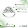 thumbnail image 4 of Vir Jewels 1/2 CTTW Lab Grown Diamond Engagement Ring in Sterling Silver Female Adult, 4 of 5