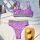 thumbnail image 4 of Bikini de mujer sexy Empalme sólido Traje de baño de dos piezas Traje de baño Conjunto de ropa de playa Fridja  nalpqowj21683, 4 of 7