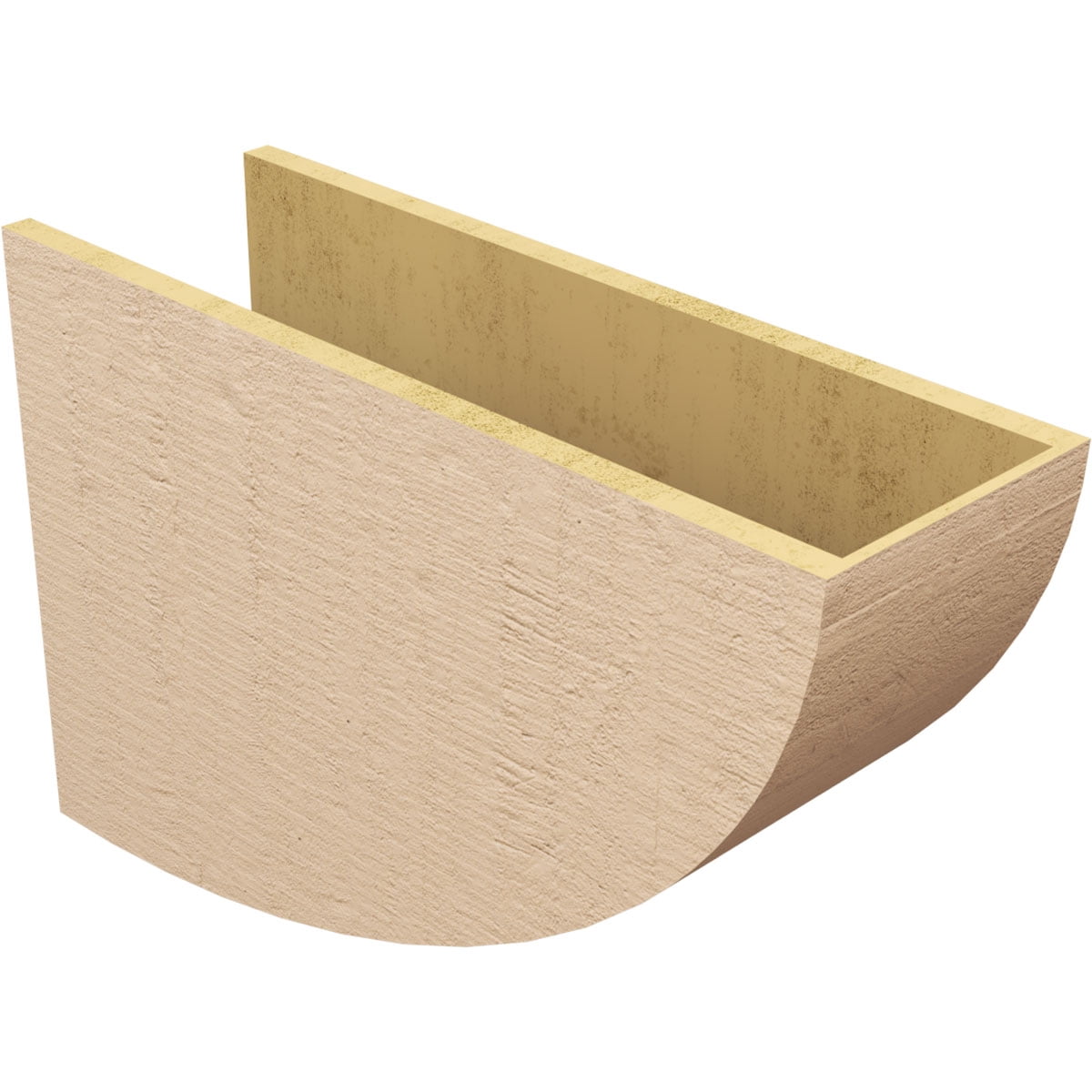 10"W x 30"D x 20"H Classic Durham Rough Cedar Woodgrain TimberThane Corbel, Primed Tan