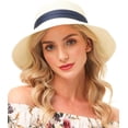 thumbnail image 3 of Beach Hats for Women - Sun Hat Womens UPF 50+, Beach Hat Packable Sun Hat Women Roll Up, Wide Brim Straw Hat for Women, 3 of 7