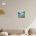 thumbnail image 3 of Vibrant Beach II Colorful Coastal Canvas Wall Art by Art Remedy, White Floater Frame, 12"x12", 3 of 7