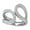 Sterling Silver, variant on ARAIYA FINE JEWELRY 10K White Gold Diamond Bypass Open Band Ring (1/2 cttw, I-J Color, I2-I3 Clarity) Size 9.5