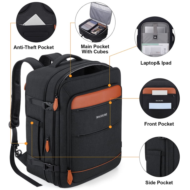 backpack travel bag supplier Relavel Hairstylist for Clippers and Supplies Summer Essentials Jansport Right Pack Retro and 1 clear zippered Color:Black X50 XPAC