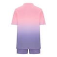 thumbnail image 7 of Bovxnpu Lounge Sets for Women Summer 2 Piece Outfits Set Printed Short Sleeve With Cardigan And Pocket Shorts Casual Set, 7 of 7