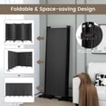 thumbnail image 3 of Spaco 5.7 Ft Tall Rolling Room Divider, 6 Panels Room Divider on Wheels, Folding Privacy Screen for Indoor as Home, Office, Living Room, Gray, 3 of 6