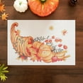 thumbnail image 3 of Thanksgiving Placemats Set of 6 Fall Place Mats Pumpkin Maple Leaves Table Mats Washable Non-Slip Heatproof Woven Placemats for Dining Table (17.7" X 11.8"), 3 of 6