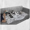 thumbnail image 5 of Saying Soft Flannel Fleece Throw Blanket, Be Brave Life is a Challenge Enduring Incentive Mountain Peak Sunrise Flag Art, Cozy Plush for Indoor and Outdoor Use, 50" x 60", Black White, by Ambesonne, 5 of 5