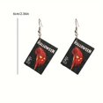 thumbnail image 5 of 4 Sets of Spooky Horror Themed Drop & Dangle Earrings - Simple Fashion Movie Inspired Designs with Book Earrings - Perfect Holiday Gift Set for Horror Fans, 5 of 5