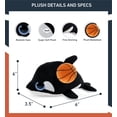 thumbnail image 3 of DolliBu Killer Whale Stuffed Animal with Basketball Plush - Soft Huggable Whale, Adorable Playtime Plush Toy, Cute Wildlife Gift, Plush Doll Animal Toy for Kids and Adults - 6 Inches, 3 of 7