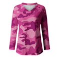thumbnail image 4 of KIHOUT - Blusas casuales para mujer, liquidación 2024, moda clásica, blusa lisa con cuello en V, blusas básicas holgadas de otoño, blusas tipo túnica de manga larga, 4 of 4