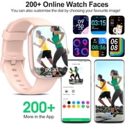 WeurGhy Smart Watch for Women Men, Fitness Tracker, 110+ Sports Modes, Bluetooth Call and Music Control, 1.91 HD Touchsreen, IP68 Waterproof, Rose Gold